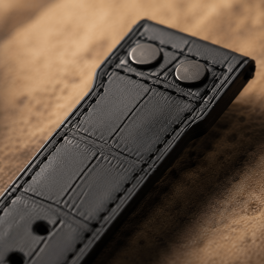 Pilot's Black Italian Grain Leather | 23mm