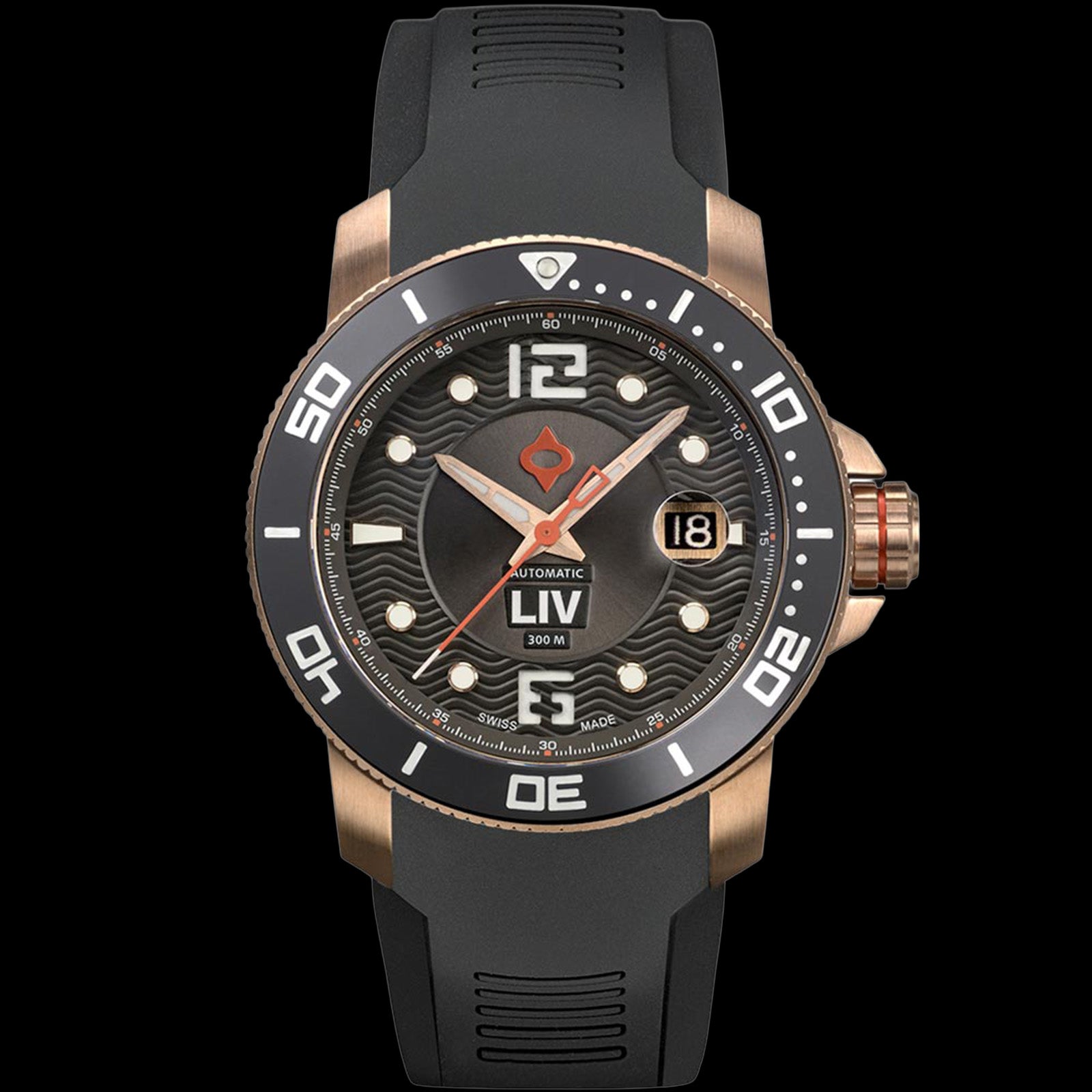 G-RAP / Swiss – What Does It Mean シールド GX-Diver's 44mm Rose Gold & Gray Swiss Made Automitic Watch – LIV