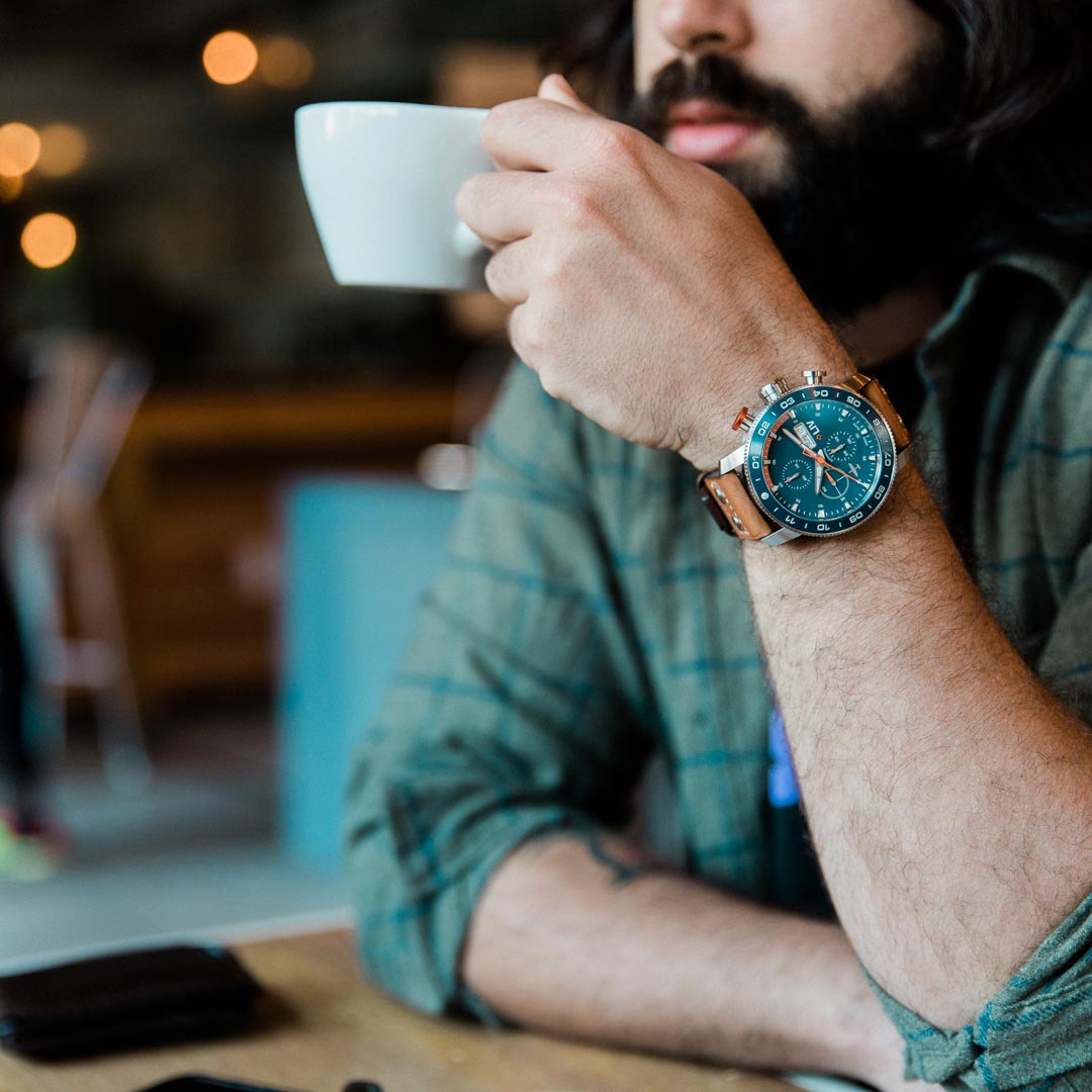 P-51 Big Pilot Titanium Chrono Blue / Orange - LIMITED EDITION