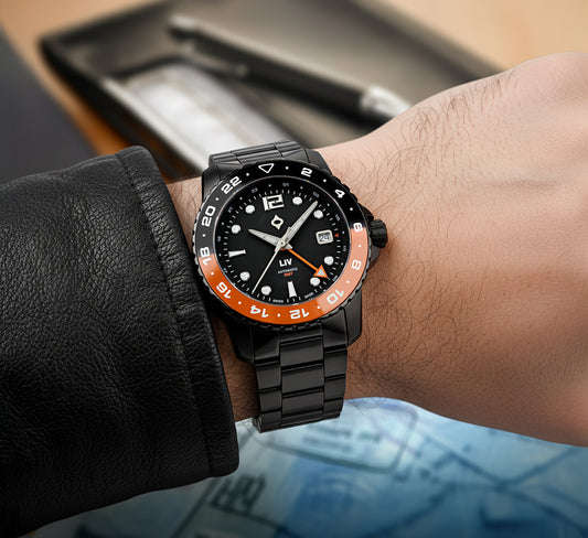 Trekker GMT Day/Night Ceramic // Shadow Black