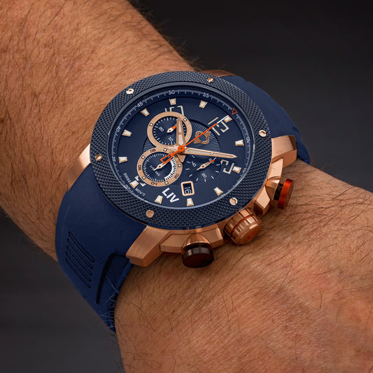 GX1 Titan Blue Rose Chrono