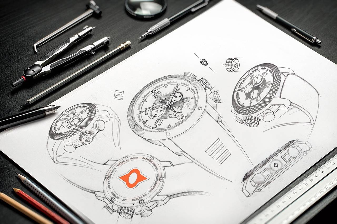 Watch Design Drawing
