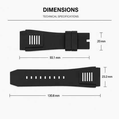 Form-fit Silicone | Black/White | 23mm