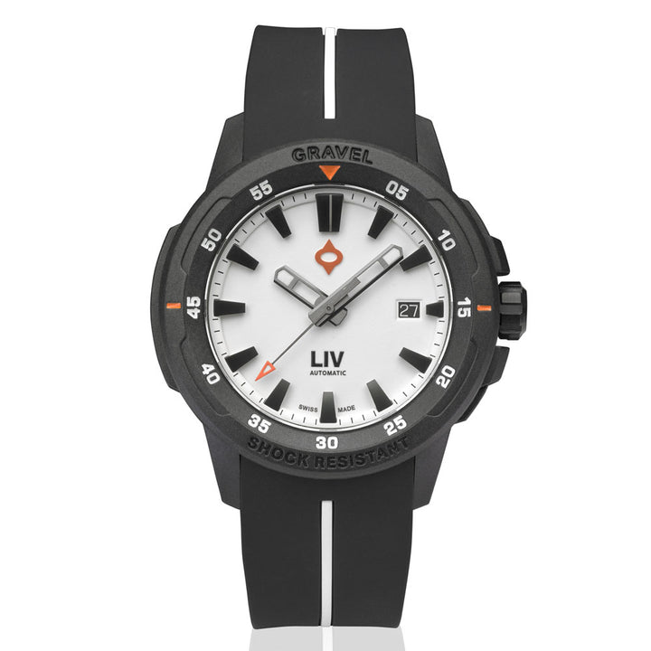 White Rugged Watch GRAVEL 001 Rugged Swiss Automatic Watch – LIV Swiss Watches