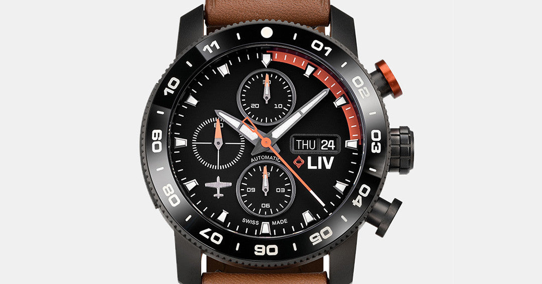 P-51 352nd Blue-Nosed Swiss Made Automatic Chrono – LIV Swiss Watches