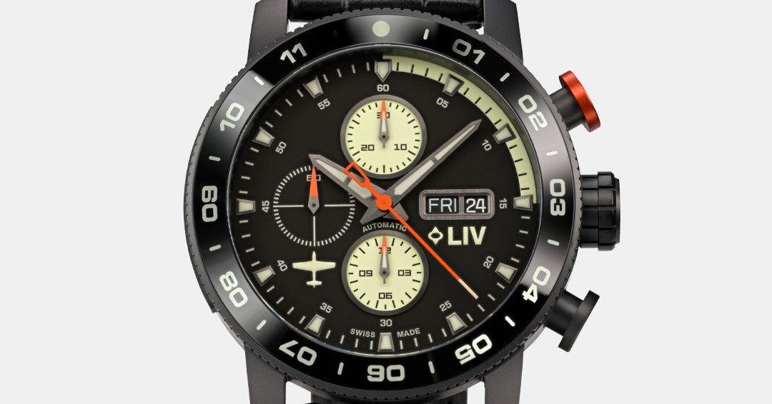 P-51 352nd Blue-Nosed Swiss Made Automatic Chrono – LIV Swiss Watches