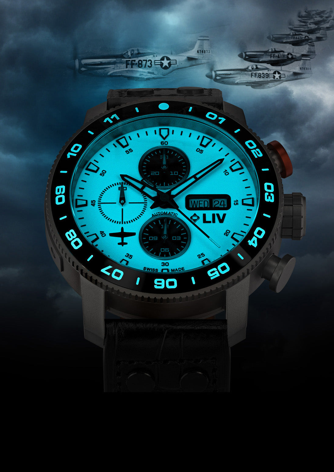 NEW! P-51 Big Pilot Full Lume 2.0 – LIV Swiss Watches