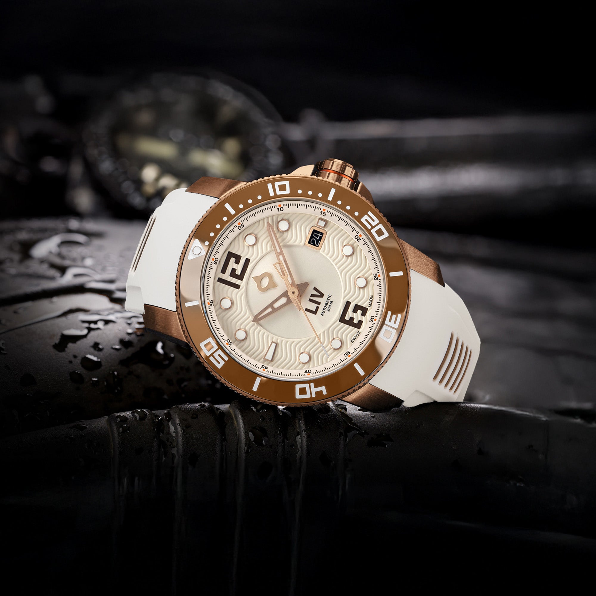 GX-Diver's 41mm Bavarian Rose Fusion | LIV Dive Watch – LIV Swiss