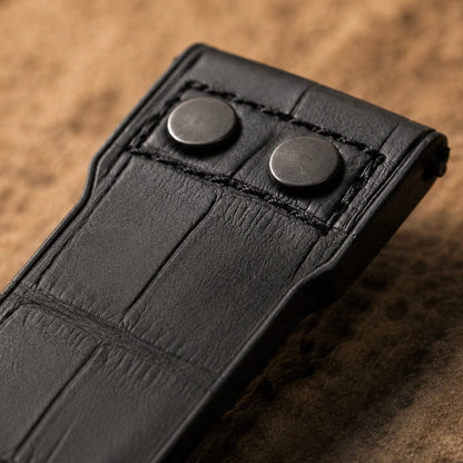 Pilot's Black Italian Grain Leather | 23mm