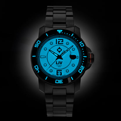 GX-Diver's 44mm Black Full Lume