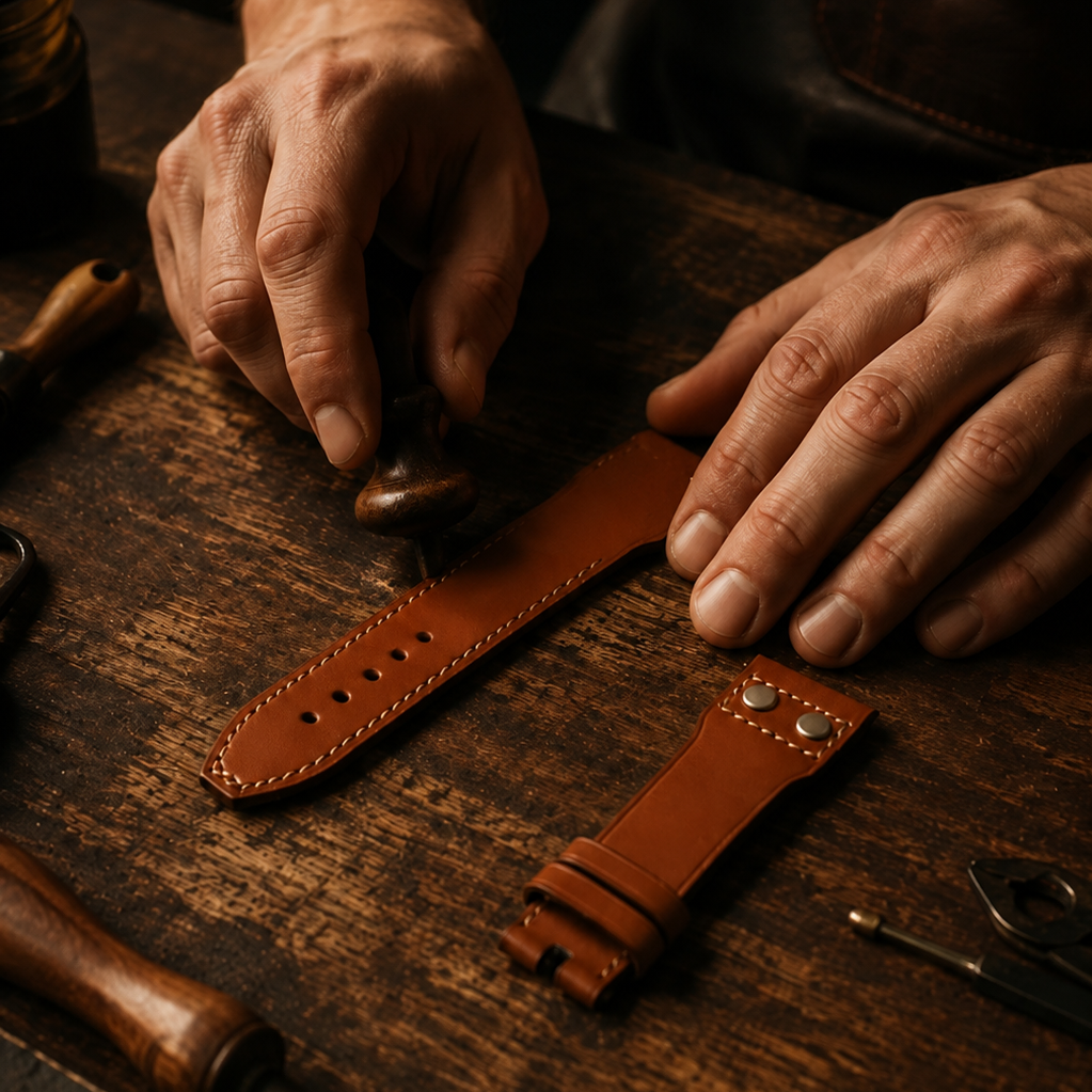 Barenia Calfskin Pilot's Silver Rivets | 23mm