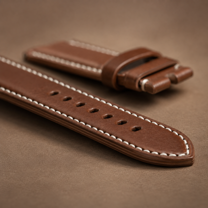 Barenia Camel Brown Calfskin Top Grain Leather Strap 23mm