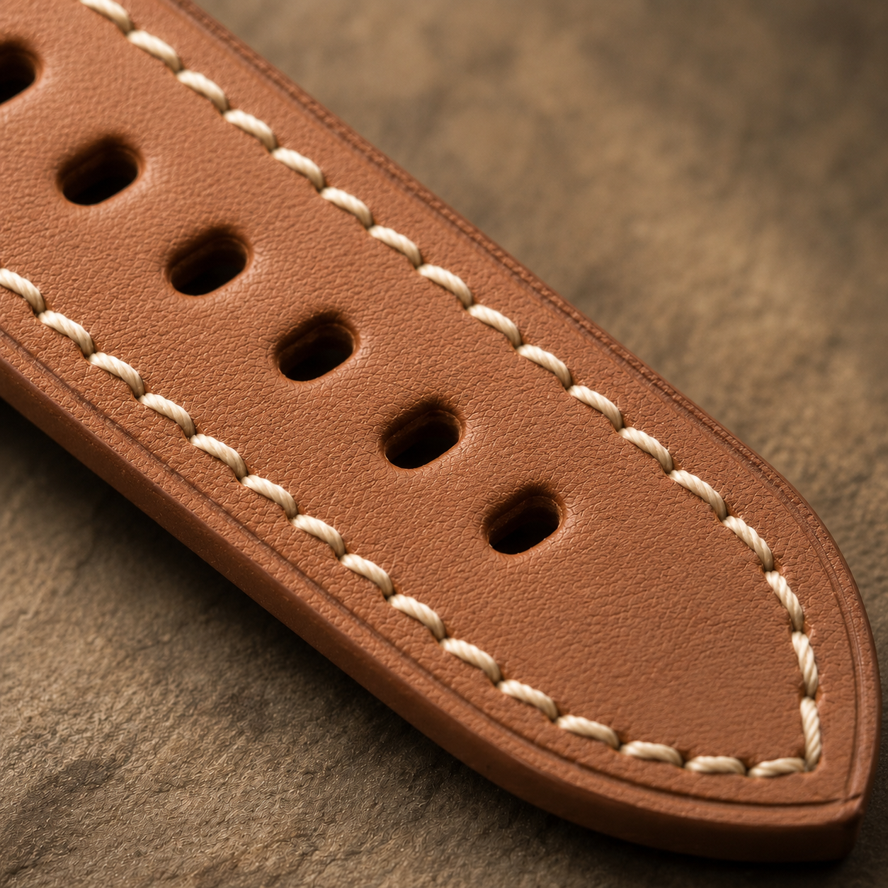Carmel French Classic Hand-Made Leather Strap
