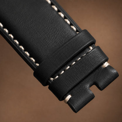 Barenia Black Calfskin Top Grain Leather Strap 23mm