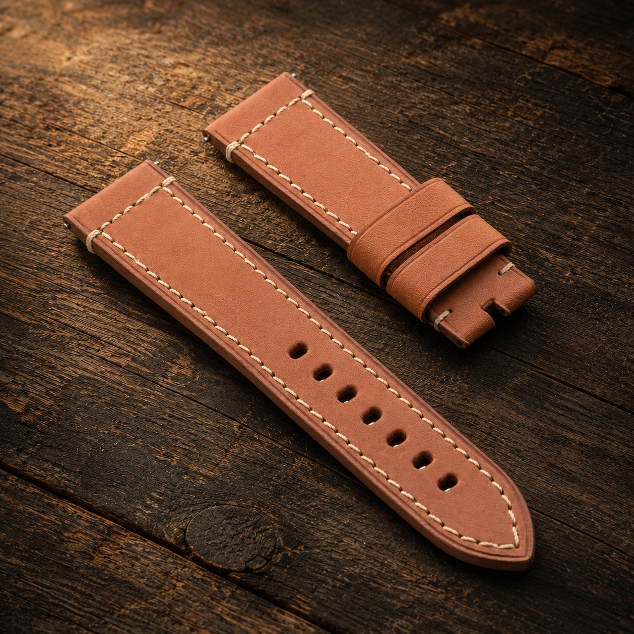 Carmel French Classic Hand-Made Leather Strap