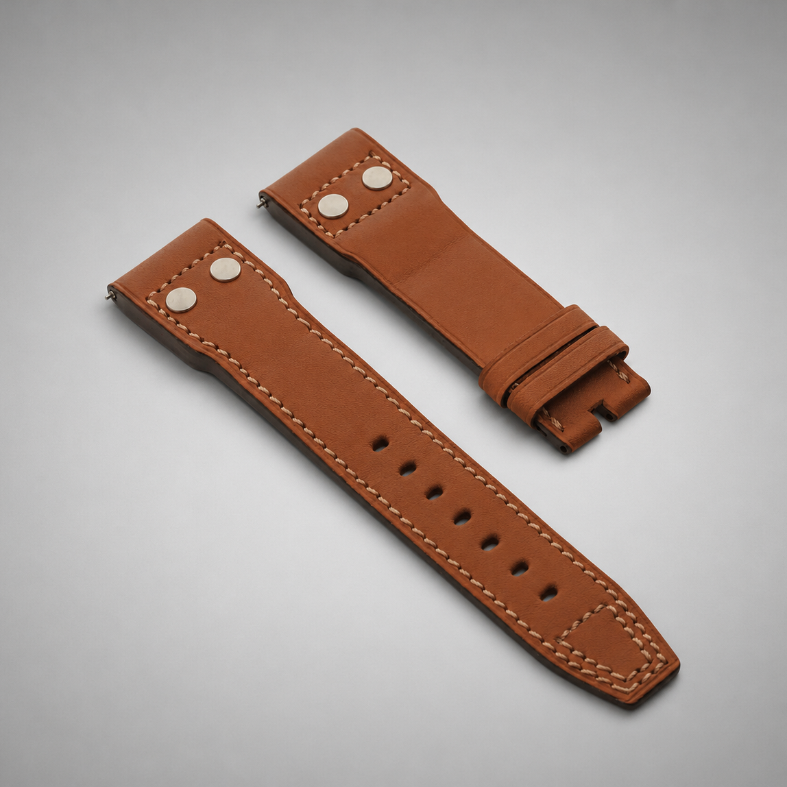 Barenia Calfskin Pilot's Silver Rivets | 23mm