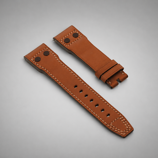 Barenia Calfskin Pilot's Black Rivets | 23mm