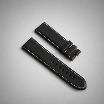 Barenia Black Calfskin Top Grain Leather Strap 23mm