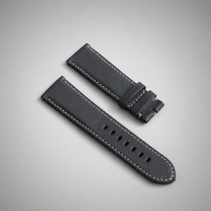 Barenia Blue Calfskin Top Grain Leather Strap