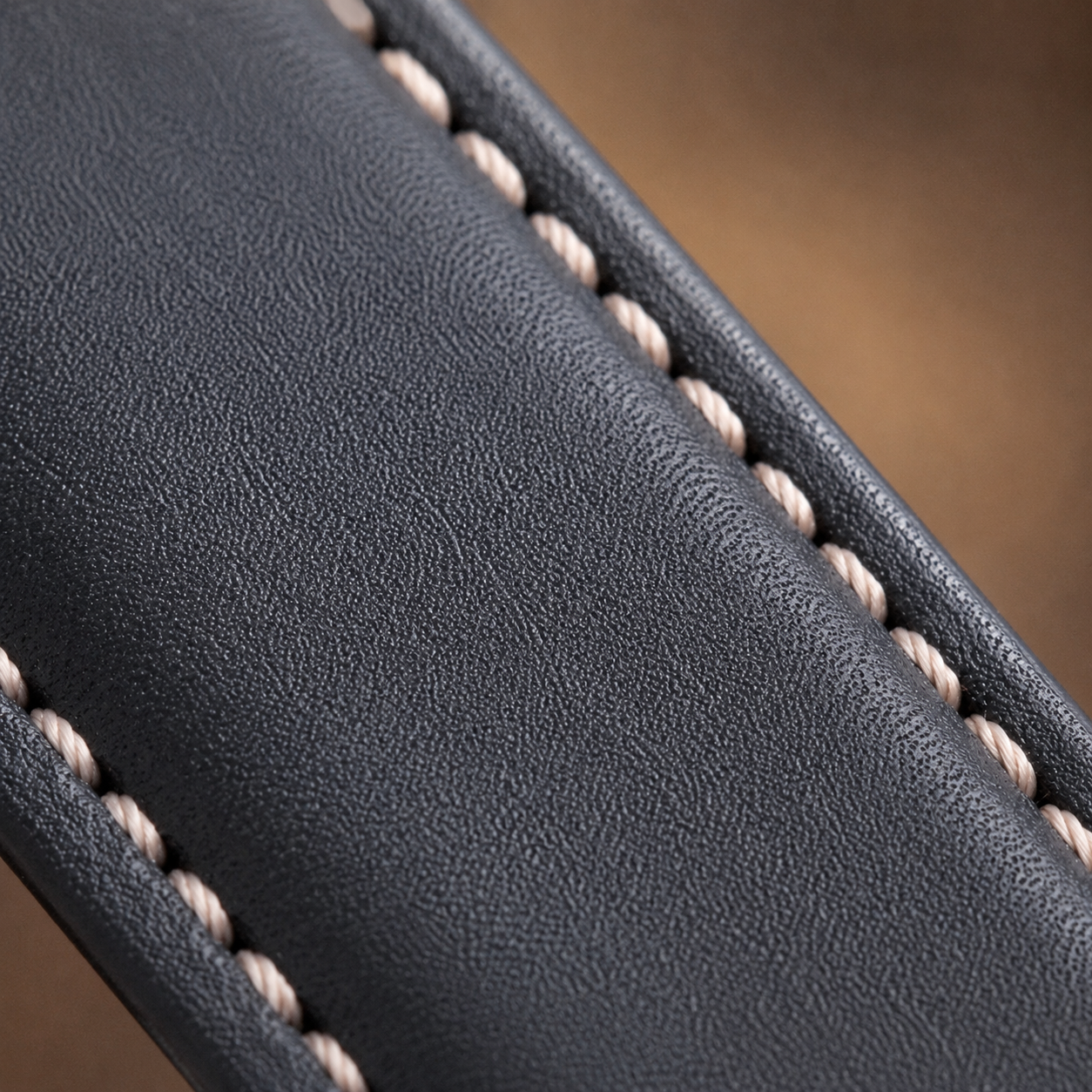 Barenia Blue Calfskin Top Grain Leather Strap