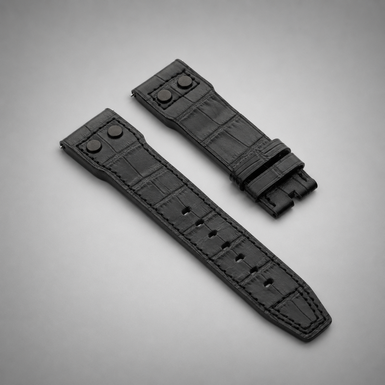 Pilot's Black Italian Grain Leather | 23mm