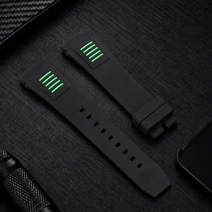 Form-fit Silicone | Black/Green  | 23mm