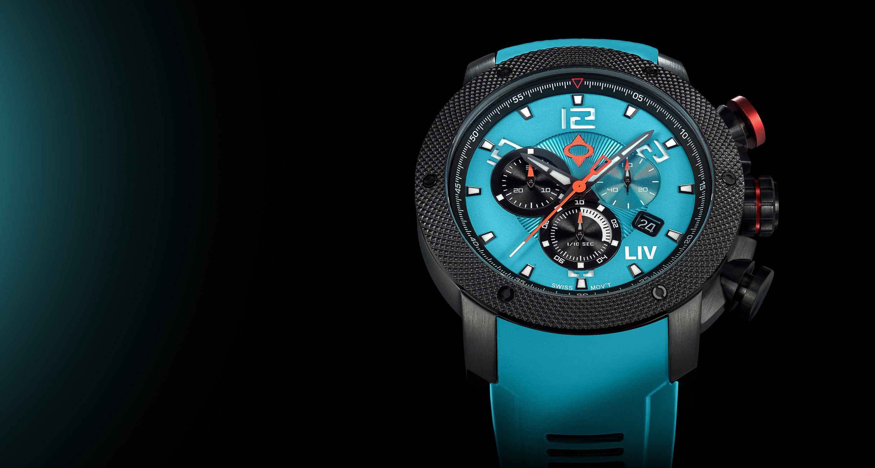 Shop Ocean Blue LIV GX1 Swiss Quartz Chronograph Watch – LIV Swiss