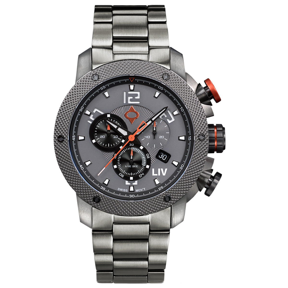 LIV Cool Gray GX1 Swiss Chronograph – LIV Swiss Watches