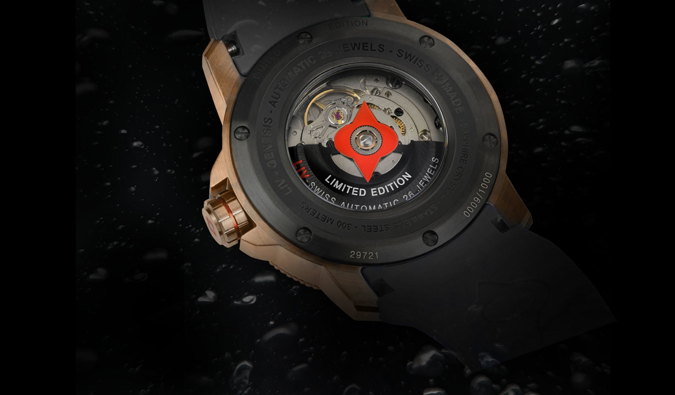 GX-Diver's 44mm Rose Gold & Gray Swiss Made Automitic Watch – LIV