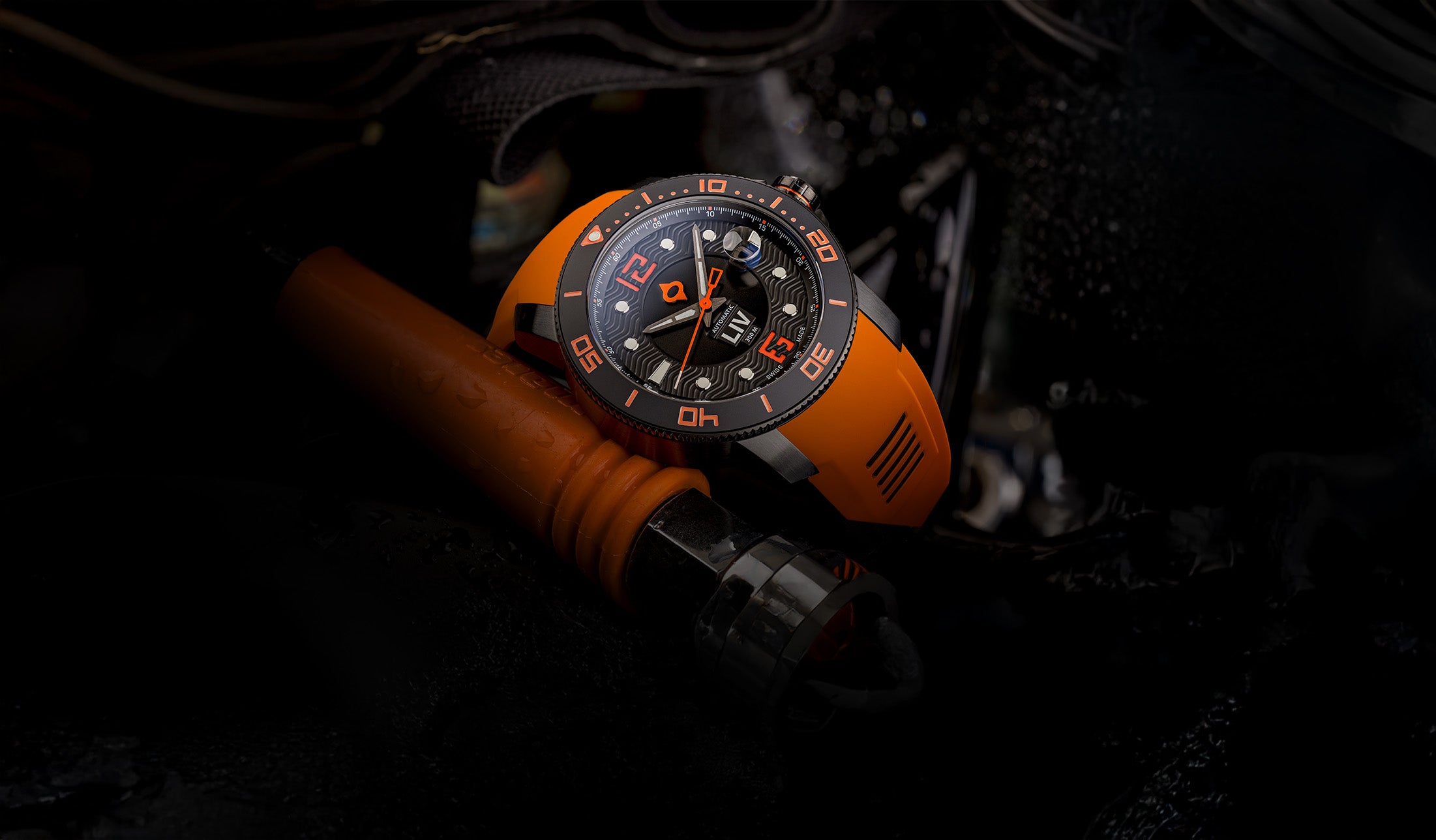 GX-Diver's 44mm Signature Orange | LIV Swiss Dive Watch – LIV