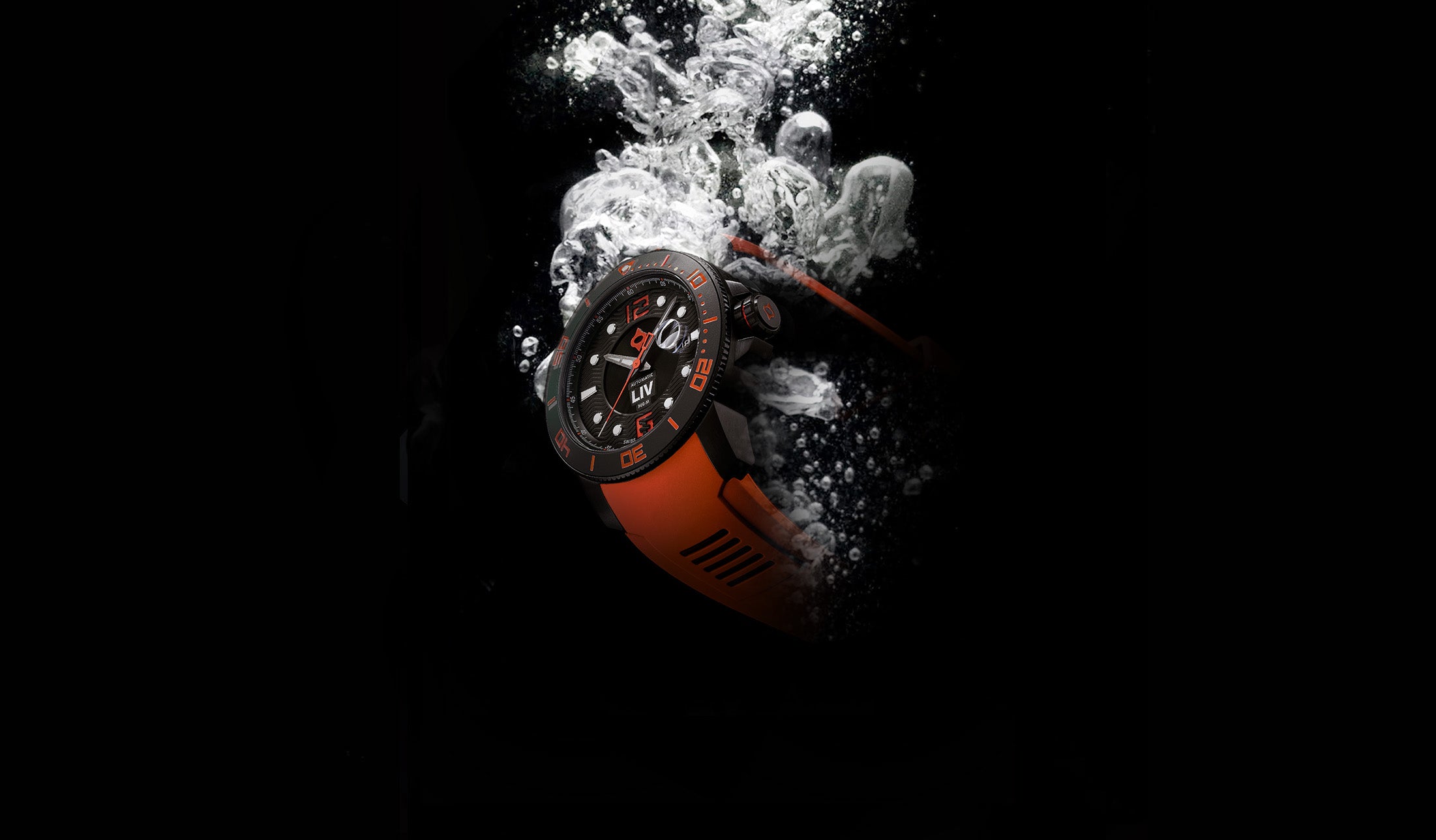 GX-Diver's 44mm Signature Orange | LIV Swiss Dive Watch – LIV