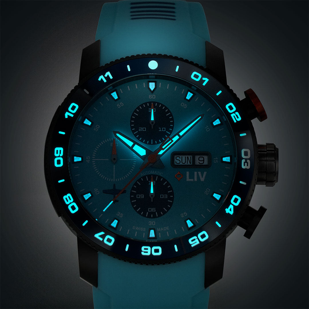 P-51 CRIPES A' MIGHTY Swiss Made Automatic Chronograph Watch – LIV