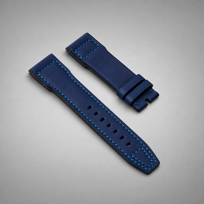 Barenia Calfskin Pilot's Blue Light Blue Stitching | 23mm