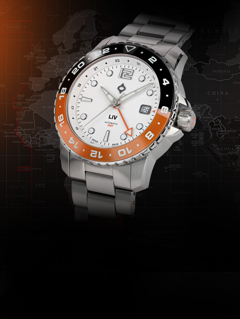 Trekker GMT Day/Night Ceramic // Summit White – LIV Swiss Watches