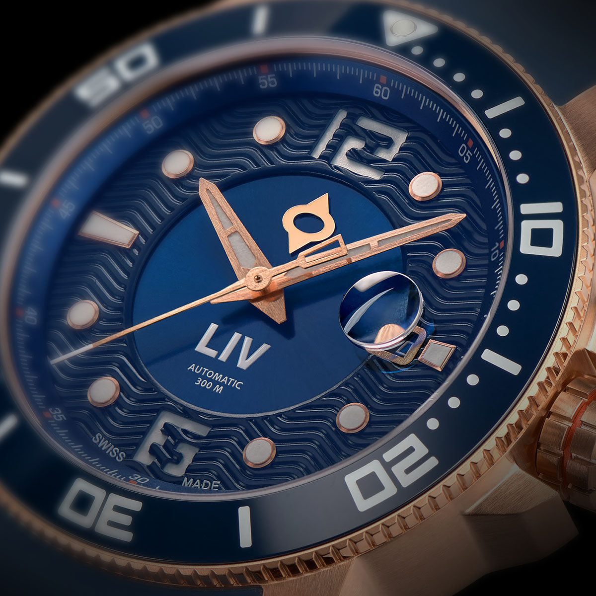 Shop GX-Diver's 44mm Rose Gold Cobalt Swiss Made Auto Watch – LIV