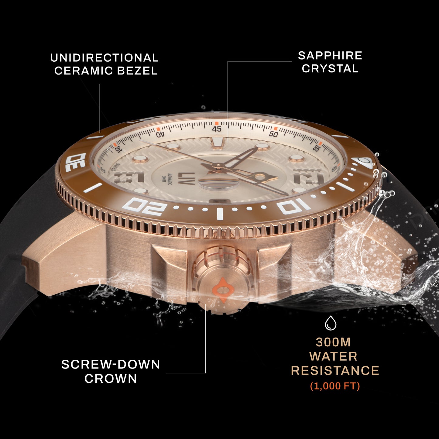 NEW! Bavarian Rose Fusion GX-Diver's 44mm