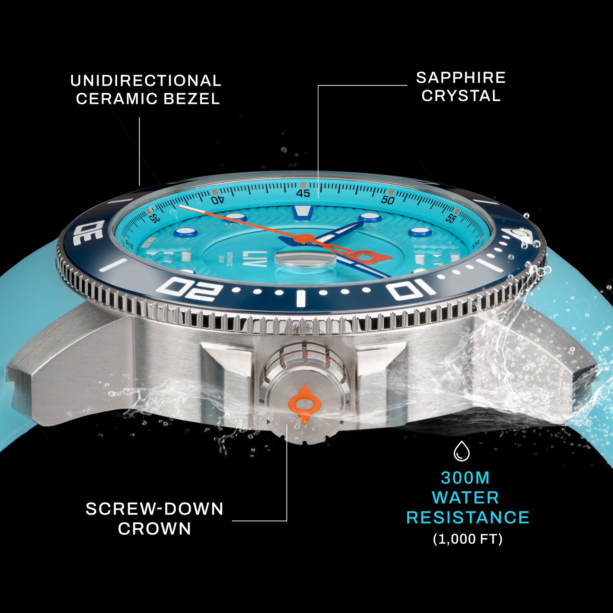 GX-Diver's 44mm Ocean Blue 2.0 – LIV Swiss Watches