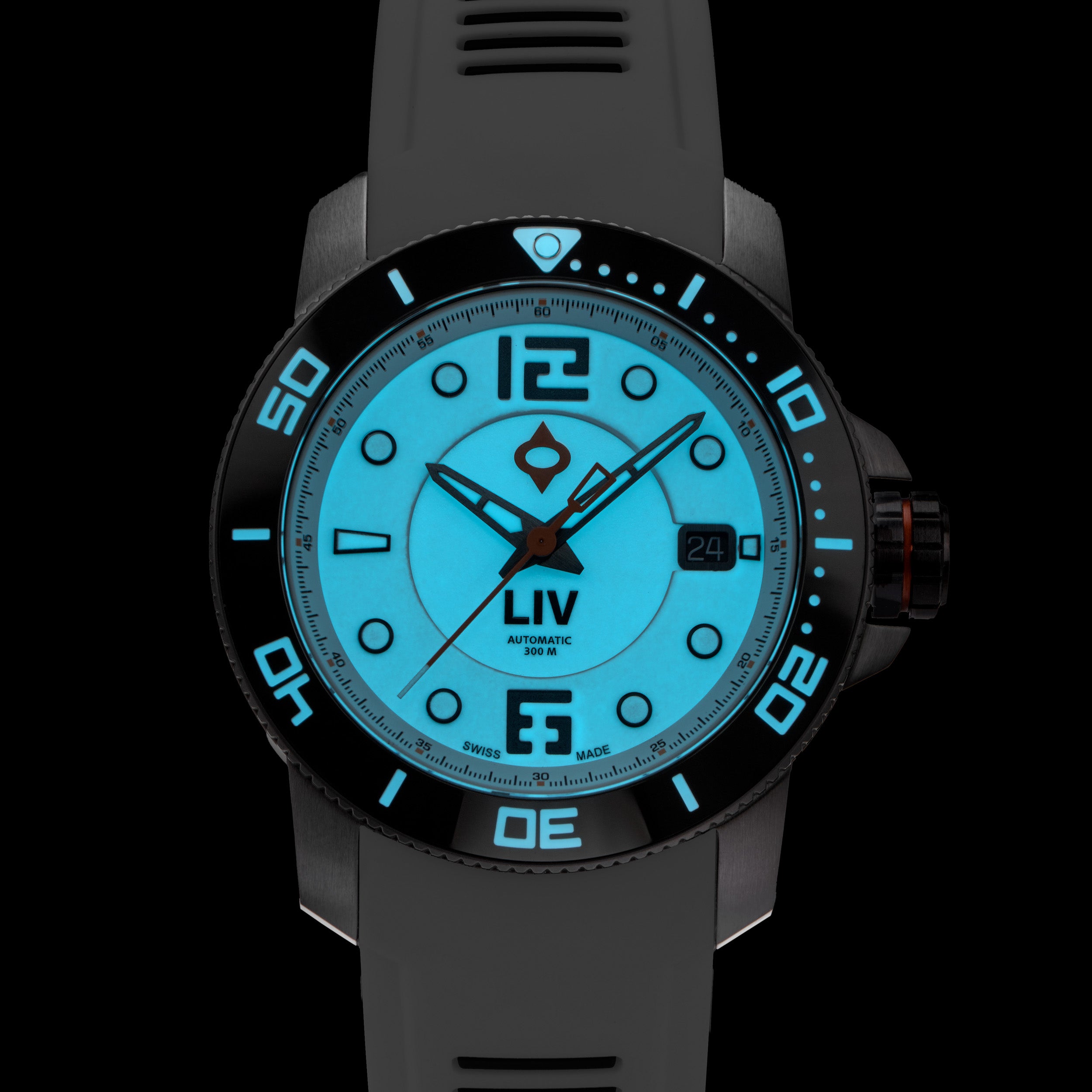 Shop GX-Diver's 41mm Black Full Lume Swiss Auto Dive Watch – LIV