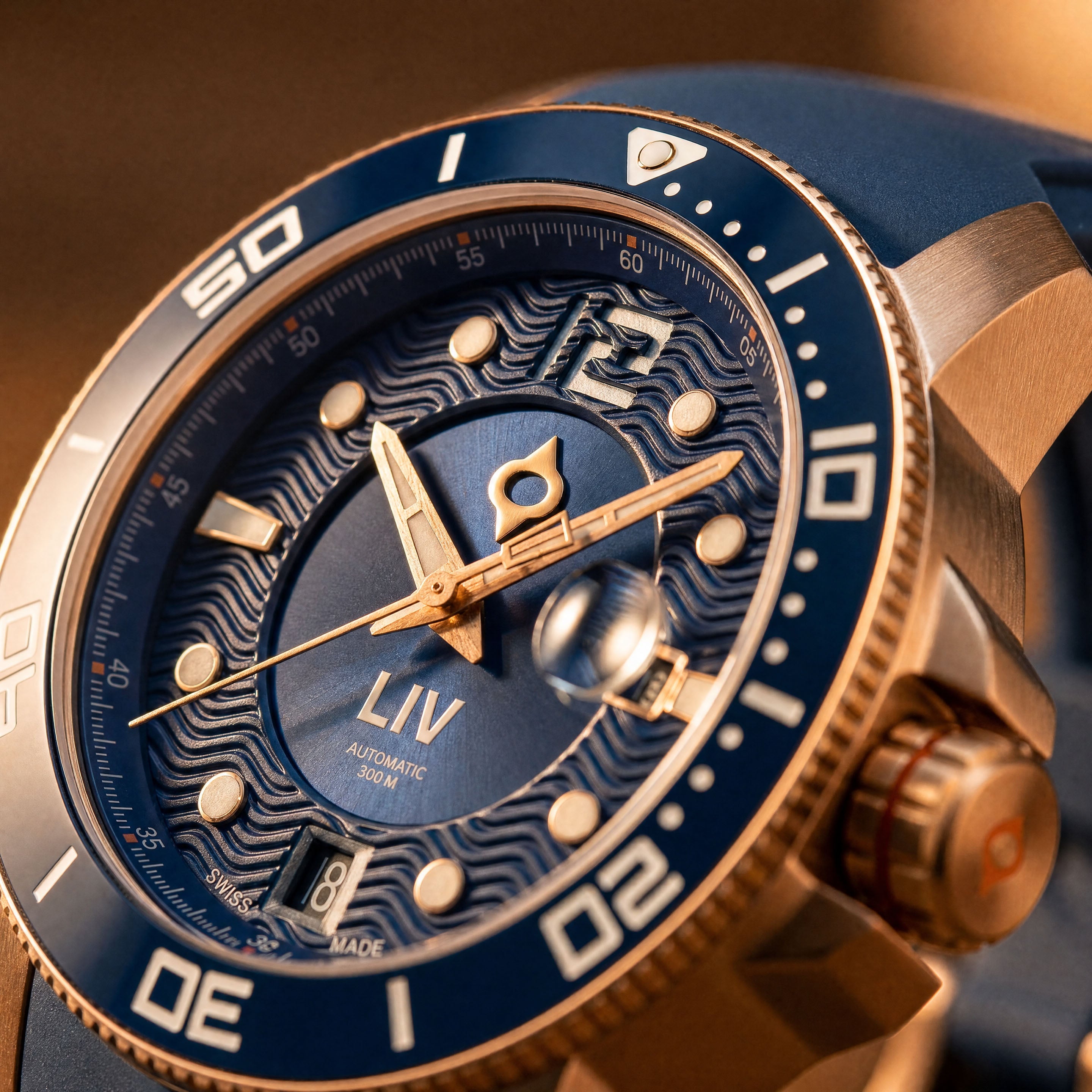 Shop GX-Diver's 44mm Rose Gold Cobalt Swiss Made Auto Watch – LIV