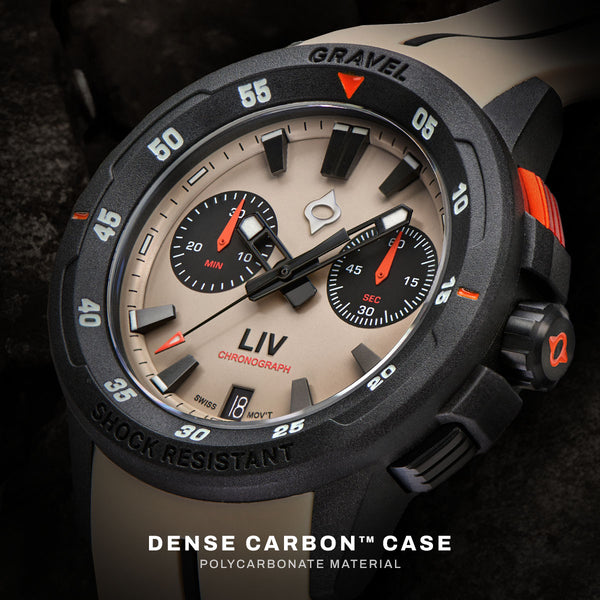 GRAVEL 002 CACTUS GRAY RUGGED SWISS CHRONOGRAPH – LIV Swiss Watches