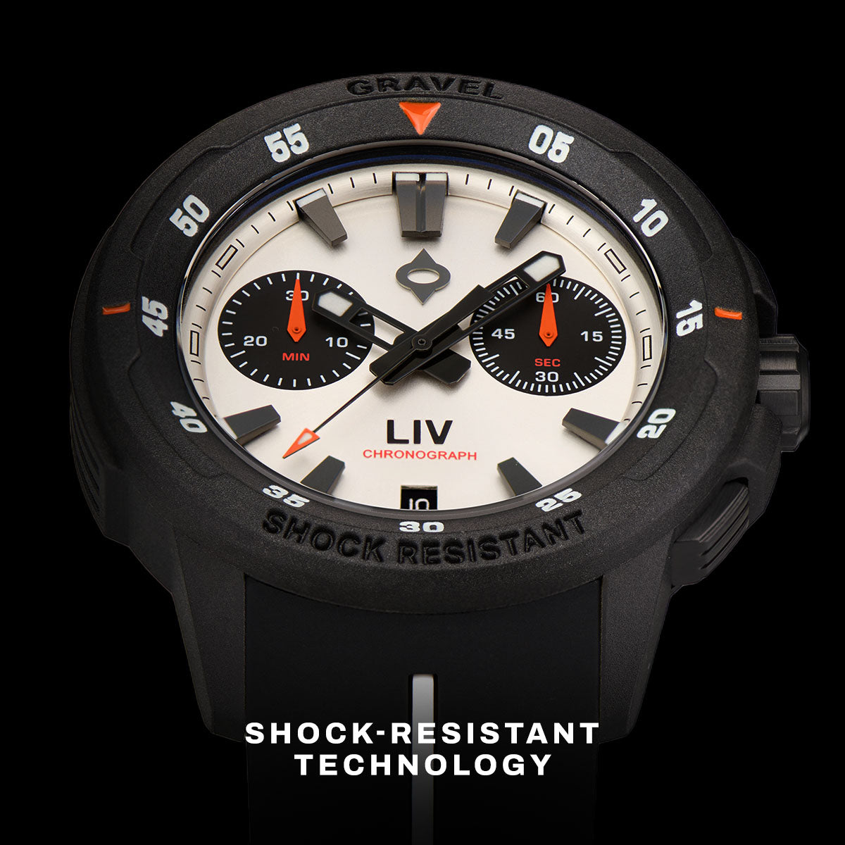 GRAVEL 002 SWISS PANDA RUGGED SWISS CHRONOGRAPH – LIV Swiss Watches