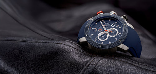 GX1 Titan Blue Chrono – LIV Swiss Watches