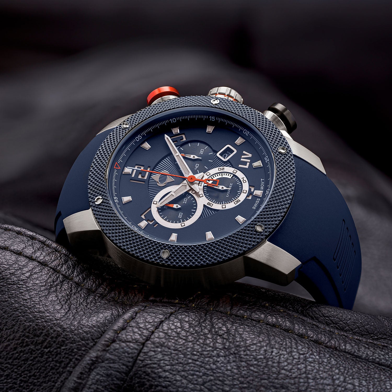 GX1 Titan Blue Chrono – LIV Swiss Watches