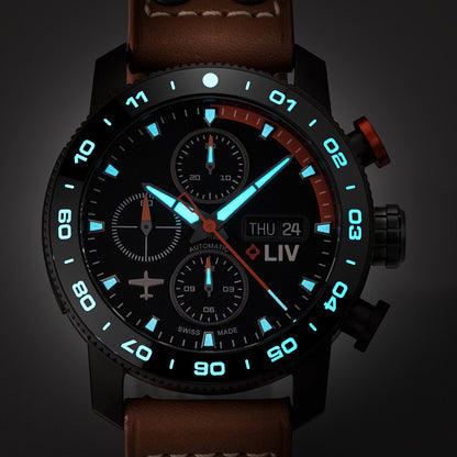 P-51 Titan Chrono Schwarz / Orange
