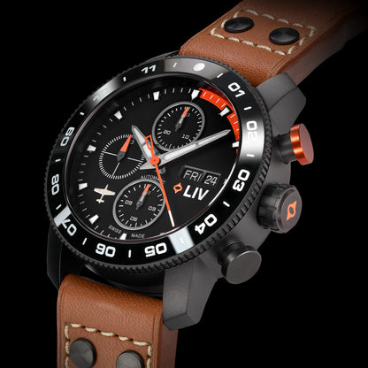 P-51 Titan Chrono Schwarz / Orange