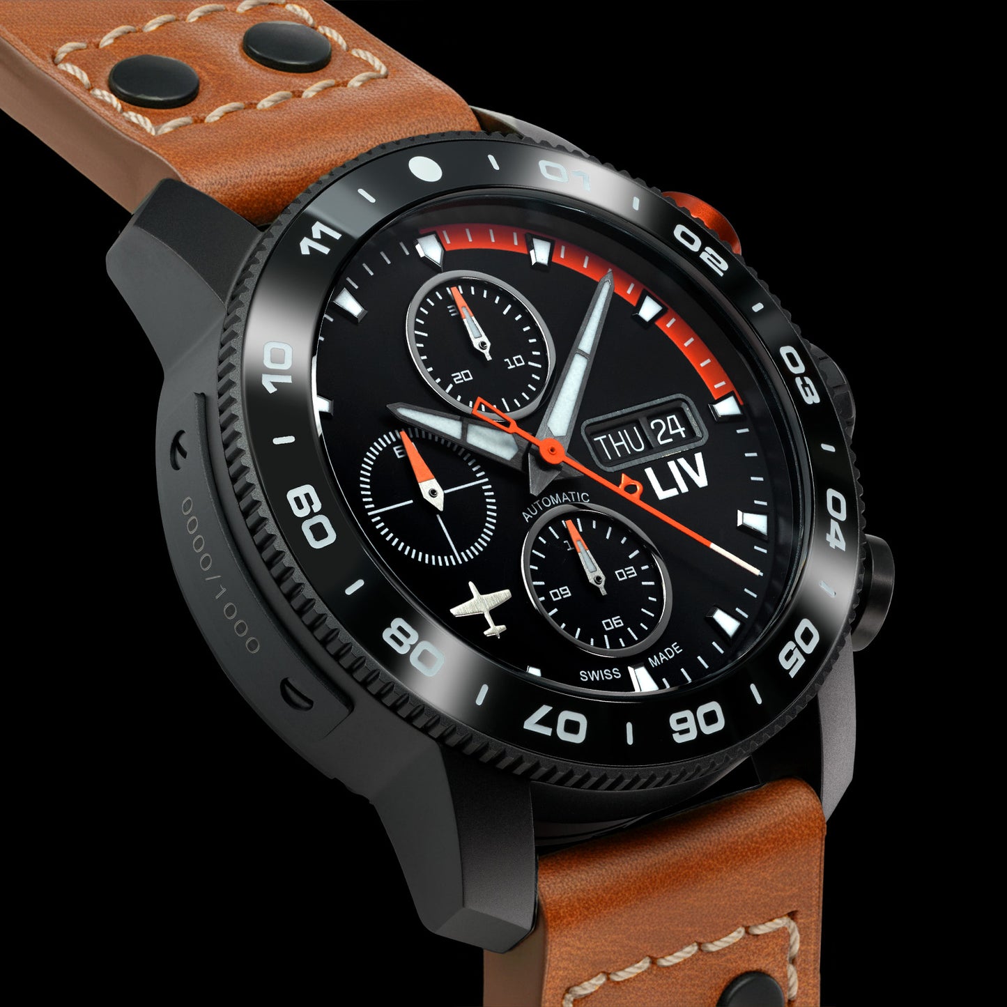 P-51 Titan Chrono Schwarz / Orange