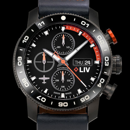 P-51 Titan Chrono Schwarz / Orange