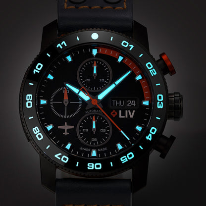 P-51 Titan Chrono Schwarz / Orange