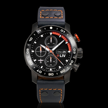 P-51 Titan Chrono Schwarz / Orange