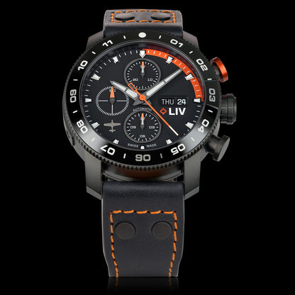 P-51 Titan Chrono Schwarz / Orange